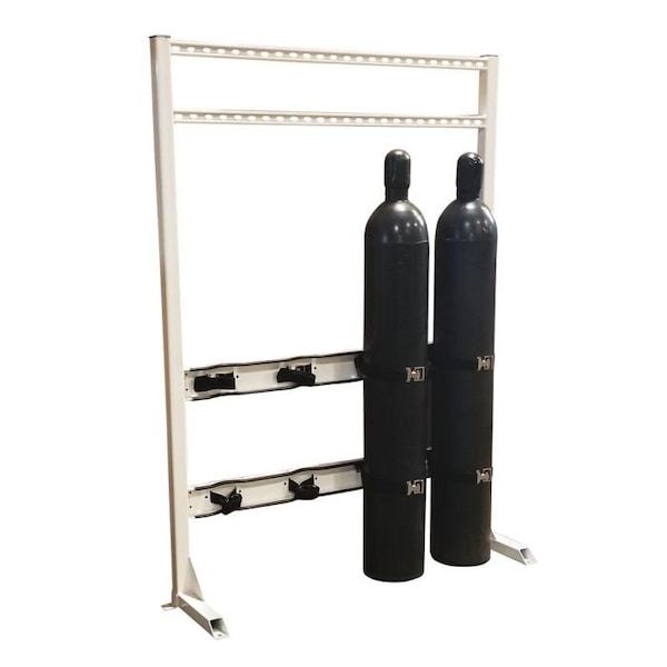 Justrite In-Line Process Station, 51-3/4"W x 14"D x 72"H, 4 Cylinder Capacity 35310 - main